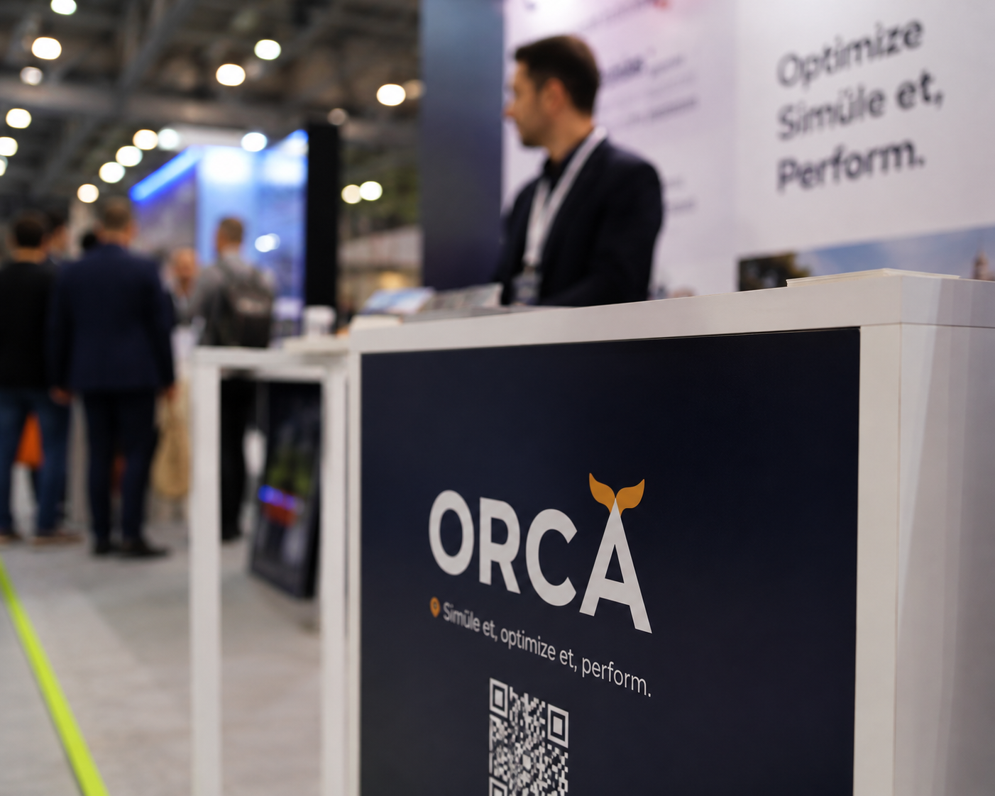 ORCA fuar standı — Simüle et, optimize et, perform.